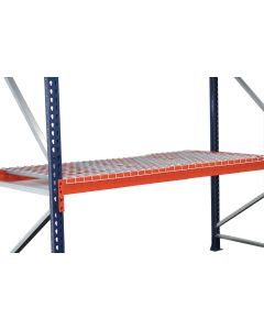 Pallet Rack Beam Pair with Wire Decking