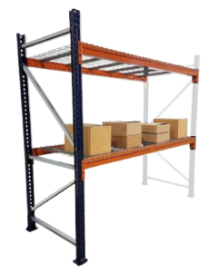 Pallet Rack Add-On Unit with Wire Decking (Teardrop)