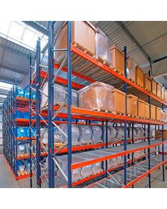 Pallet Rack Beam Pair with Wire Decking
