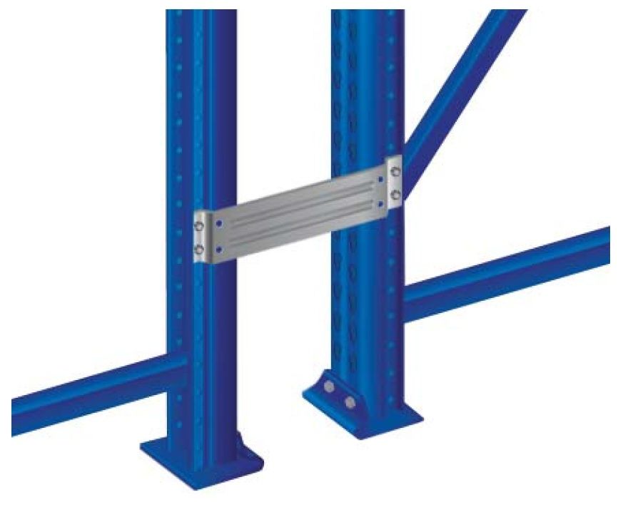 pallet rack row spacer sample