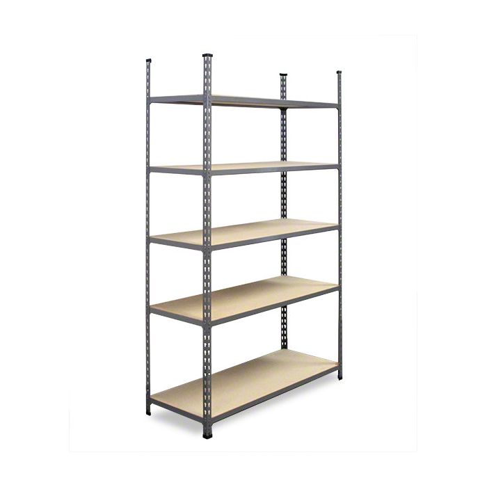METAL POINT®2 Steel Shelf Unit with Particle Board Shelves Shelving