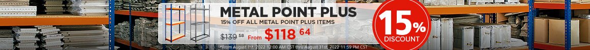 Rivet shelving Metal Point PLus special offer 15% off